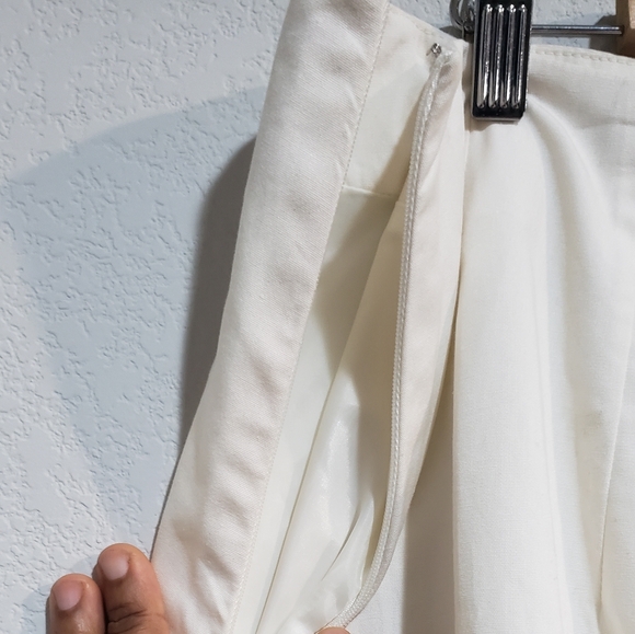 Lane Bryant Ivory floral design cotton skirt 18 - Picture 4 of 6